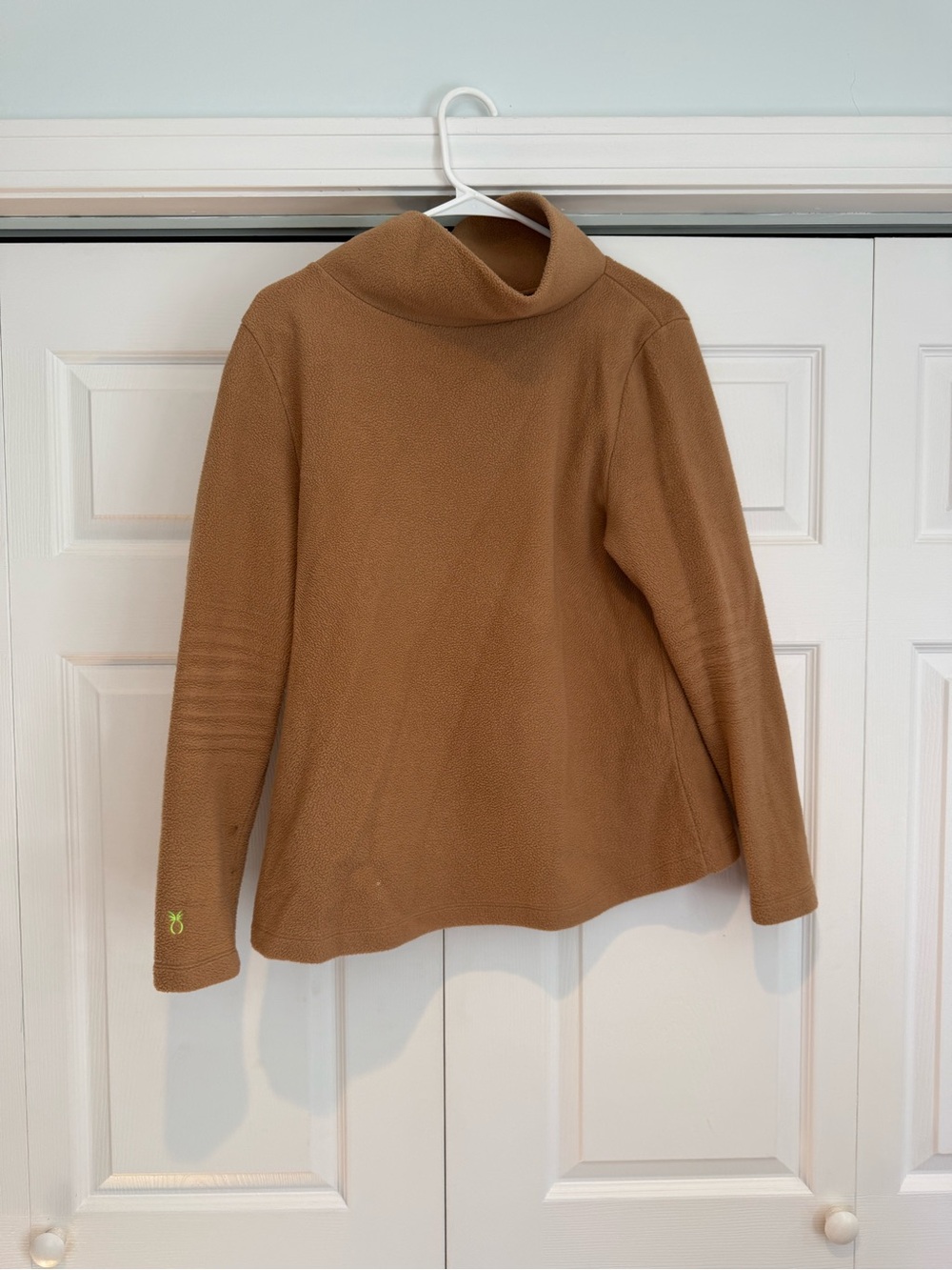 Dudley Stephens Camel Ribbed Turtleneck Sweater